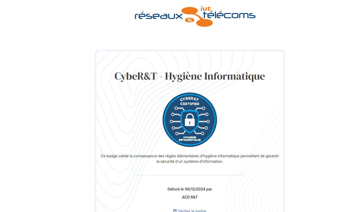 Certification CyberRT